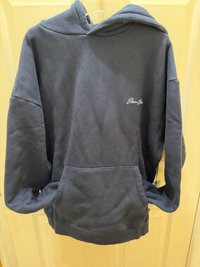 Eleven Eleven Men's Navy Hoodie with Script Logo